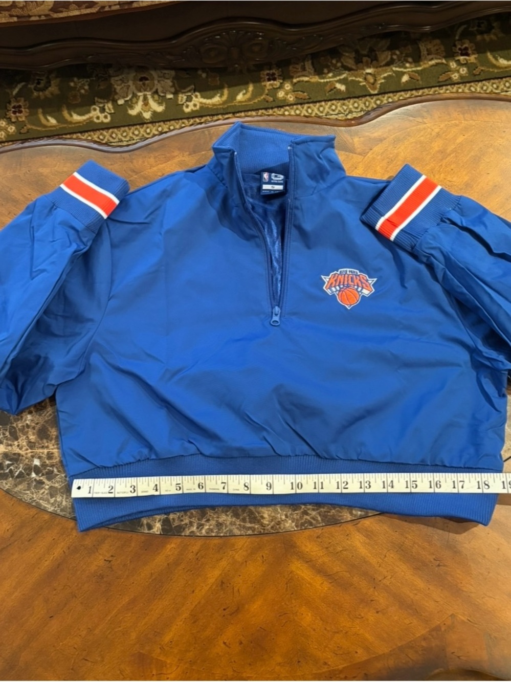Women’s New York Knicks Lightweight Pullover 1/4 Zip Cropped Jacket Size Small - Picture 6 of 6